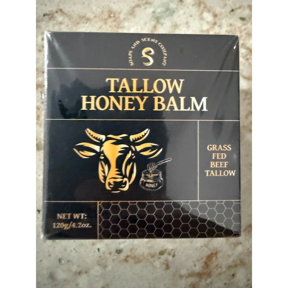 Soaps and Scent Company Tallow Honey Balm Grass Fed Beef Tallow 120g 4.2oz New